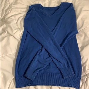 Blue V Neck Sweater